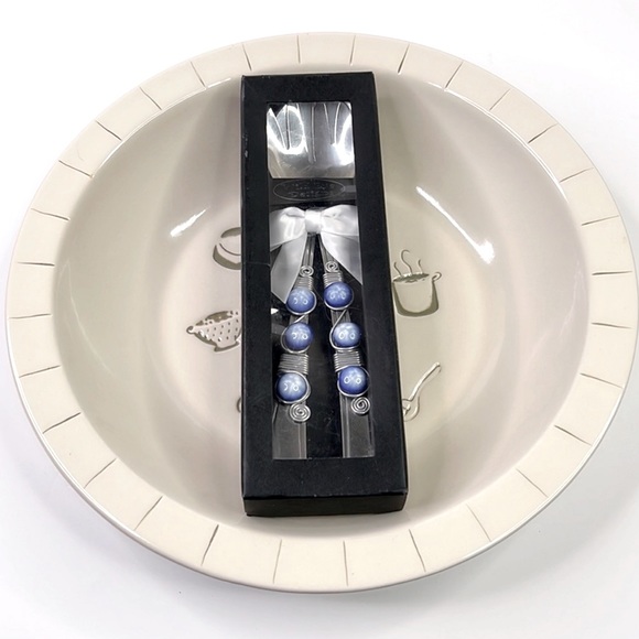 NIB 3 Piece Wild Eyes Stainless Pie Salad Spoon & Fork Serving Set - Picture 5 of 8